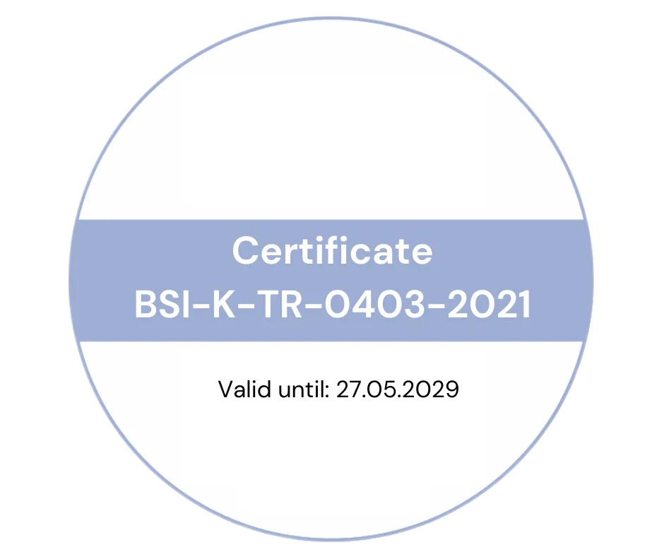Process number BSI-K TR-0403-2021